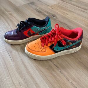Nike Air Force 1 Low Shoe What The 90s Kids Sz 5Y Sneaker Retro Streetwear Bold